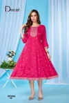 Vitara By Deecee Roman Glass Embroidery Anarkali Kurtis
